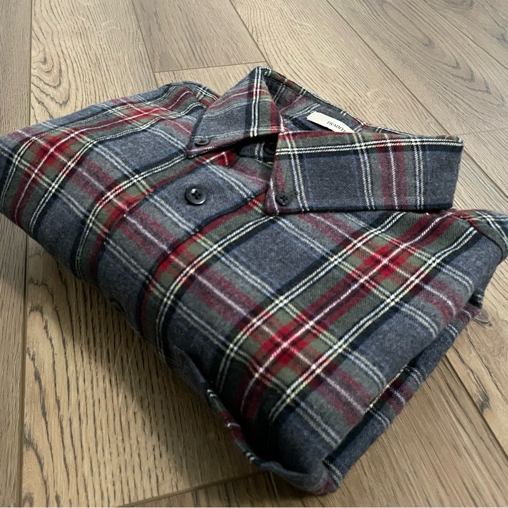 L.L. Bean Scotch Plaid Traditional Fit Soft Flannel Button‎ Down Shirt